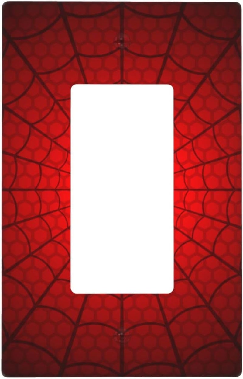 Giinly Spider Web Single Gang Rocker Light Switch Cover Plates Decorative Outlet Covers, 1 Gang Rocker Wall Plate - Image 1